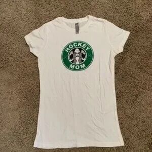 White Hockey Mom Short Sleeve Tee